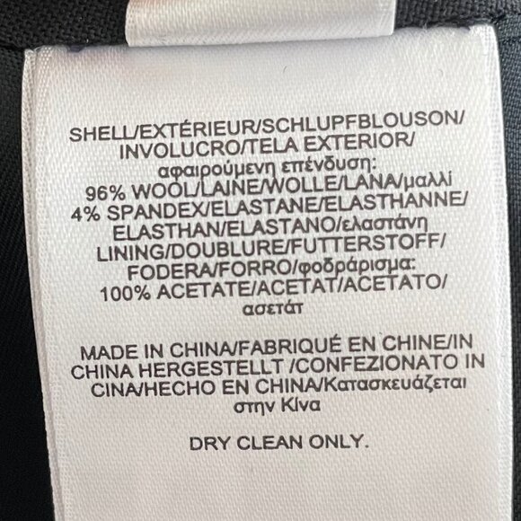 Brooks Brothers Tollegno 1900 Classic Wool Lined Midi Pencil Skirt Blk Sz 8 NWOT - Picture 10 of 12